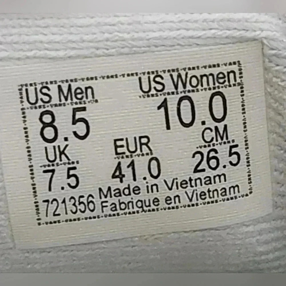 VANS Lowland CC ComfyCush Low White Green Unisex Men 8.5 Women 10 - Picture 9 of 9